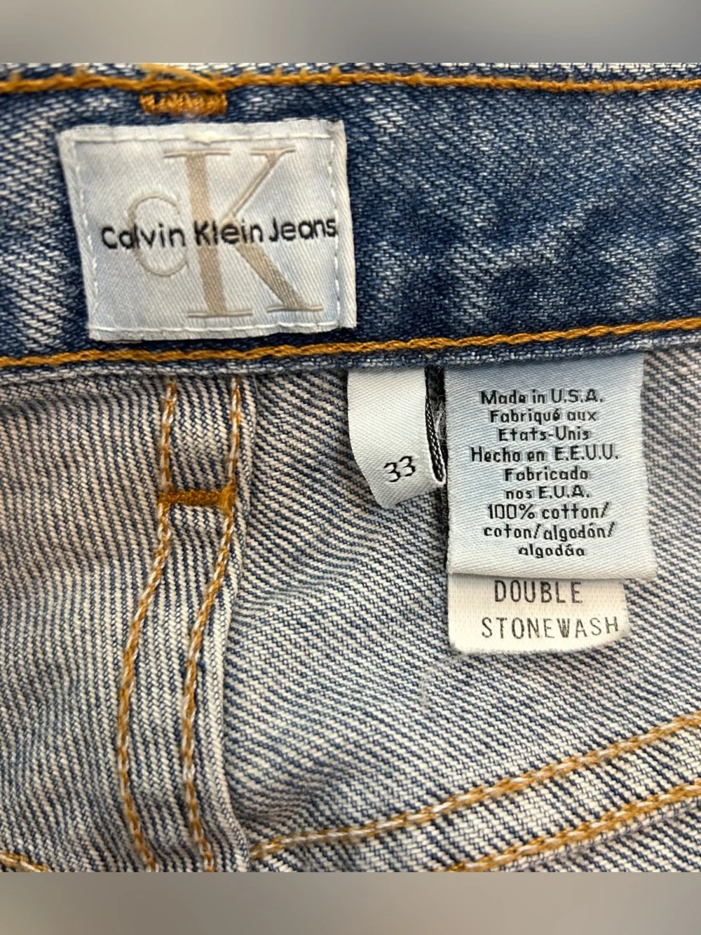 Vintage 90s Calvin Klein Stonewash Straight Leg Jeans